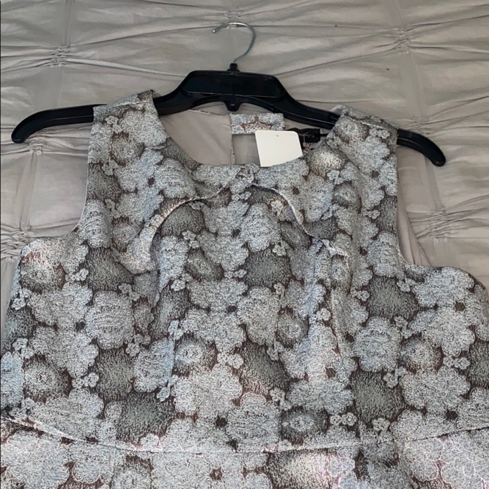MOX Metallic Floral spring Dress
